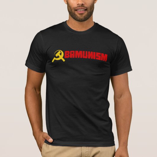 Bumpersticker - Obamunisme rood T-shirt (Voorkant)