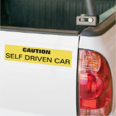 Bumpersticker om zelfrijdende auto te waarschuwen (Op Truck)