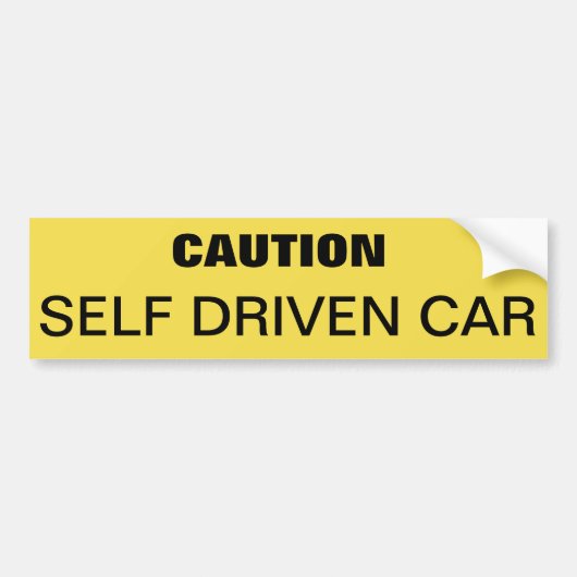 Bumpersticker om zelfrijdende auto te waarschuwen (Voorkant)