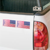 Bumpersticker - Ondersteuning democratie verticaal (Op Truck)