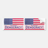 Bumpersticker - Ondersteuning van democratie Vlagg (Voorkant)