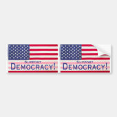 Bumpersticker - Ondersteuning van democratie Vlagg (Voorkant)