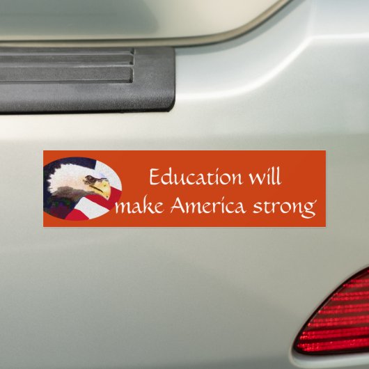 Bumpersticker onderwijs (Op auto)