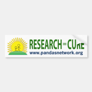 Bumpersticker: Onderzoek = Cure Bumpersticker