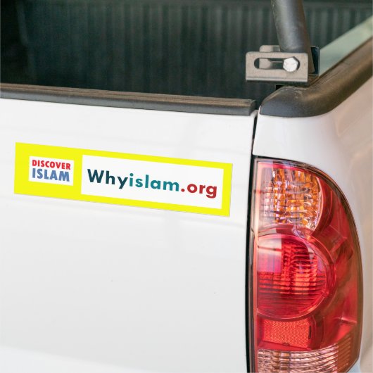 Bumpersticker Ontdek de islam (4) (Op Truck)