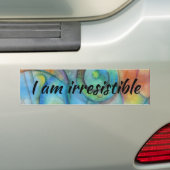 Bumpersticker onweerstaanbaar (Op auto)