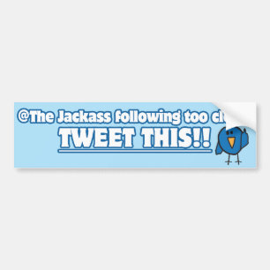bumpersticker op de achterkant
