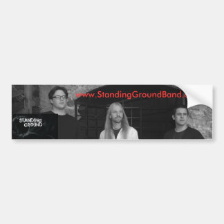 Bumpersticker op de vaste grond