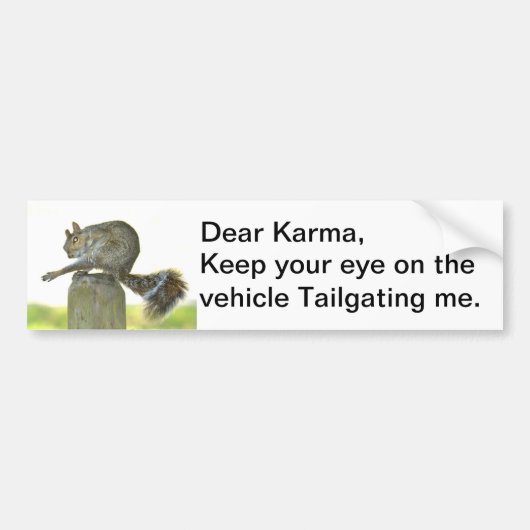Bumpersticker op maat van Karma (Voorkant)