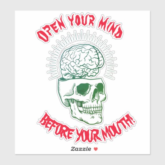 Bumpersticker Open je geest Sticker (Vel)