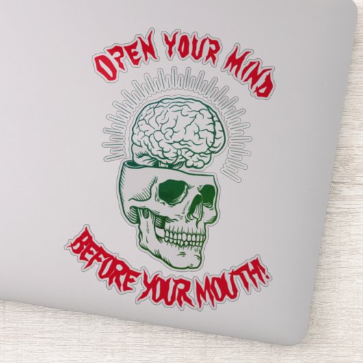 Bumpersticker Open je geest Sticker (Detail)