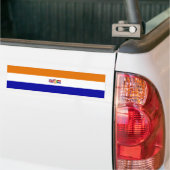 Bumpersticker Oranje Blanje Blou (Op Truck)