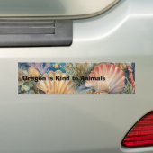 Bumpersticker Oregon is vriendelijk voor dieren (Op auto)