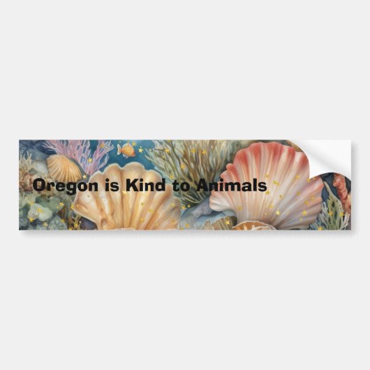 Bumpersticker Oregon is vriendelijk voor dieren (Voorkant)