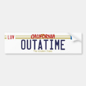 Bumpersticker OUTATIME Licentie Bord (Voorkant)
