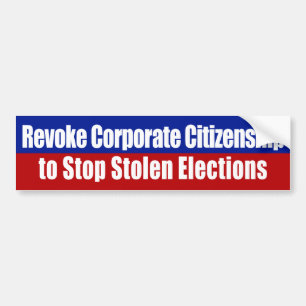 Bumpersticker over ondernemingsburgerschap intrekk