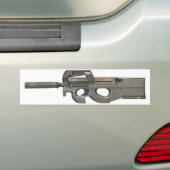 Bumpersticker - P90 met geluiddemper (Op auto)