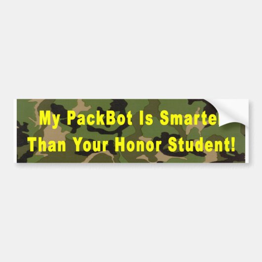 Bumpersticker PackBot (Voorkant)