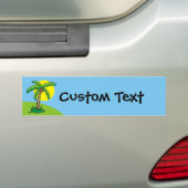 Bumpersticker palmboom Cartoon (Op auto)