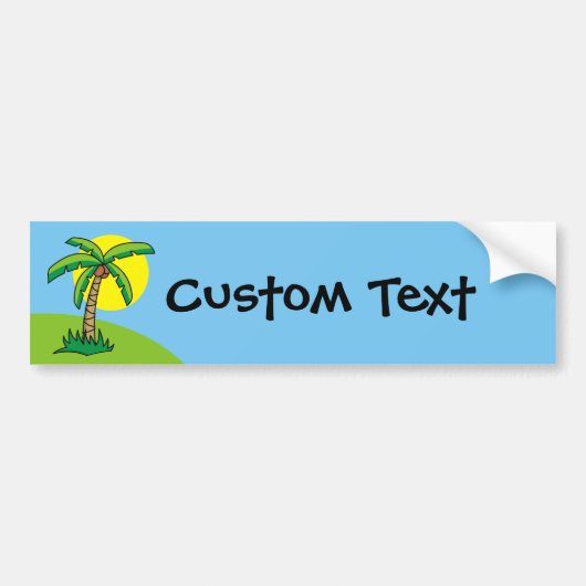Bumpersticker palmboom Cartoon (Voorkant)