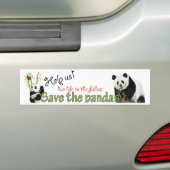 bumpersticker pandas (Op auto)