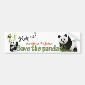 bumpersticker pandas (Voorkant)