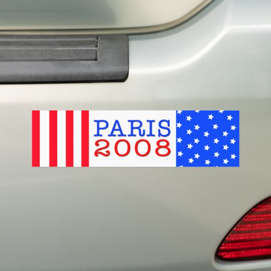 Bumpersticker Parijs 2008 (Op auto)