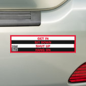 Bumpersticker passagiersvoorschriften (Op auto)