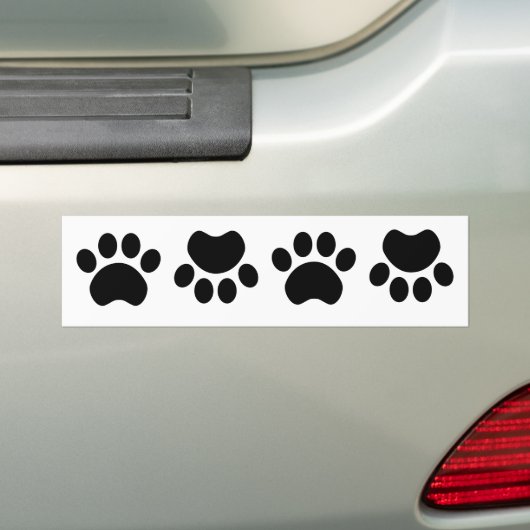 Bumpersticker Paw Print (Op auto)