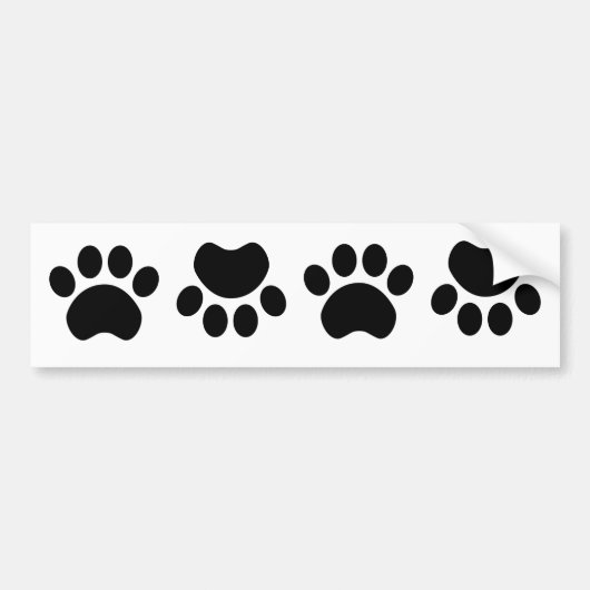 Bumpersticker Paw Print (Voorkant)