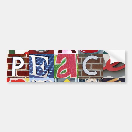 Bumpersticker "PEACE Signs" (Voorkant)