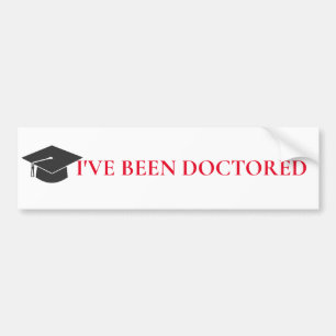 Bumpersticker Phd of Doctoraat