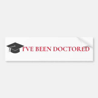 Bumpersticker Phd of Doctoraat