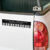Bumpersticker - Pianotoetsenbord met levensstandaa (Op Truck)