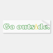 Bumpersticker Pijnboom "Naar buiten" (Voorkant)