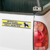 Bumpersticker Pinscher Taxi Service (Op Truck)