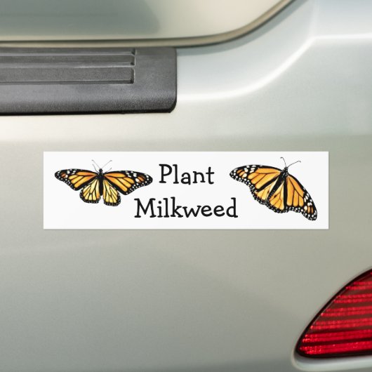 Bumpersticker - Plant Milkweed (Op auto)