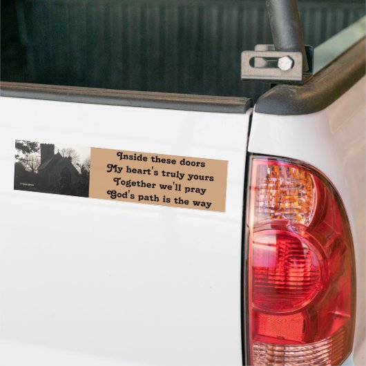 Bumpersticker Poem Ode om te bidden door Ladee Bas (Op Truck)