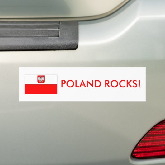 Bumpersticker Polen Rocks (Op auto)