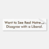 Bumpersticker , politiek , liberaal , conservatief (Voorkant)