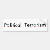 Bumpersticker - Politiek terrorisme (Voorkant)