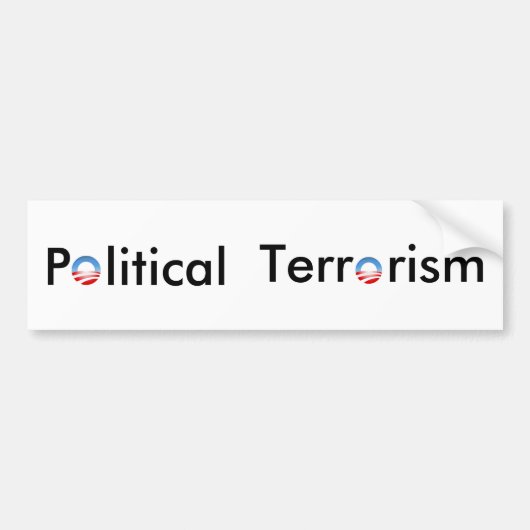 Bumpersticker - Politiek terrorisme (Voorkant)