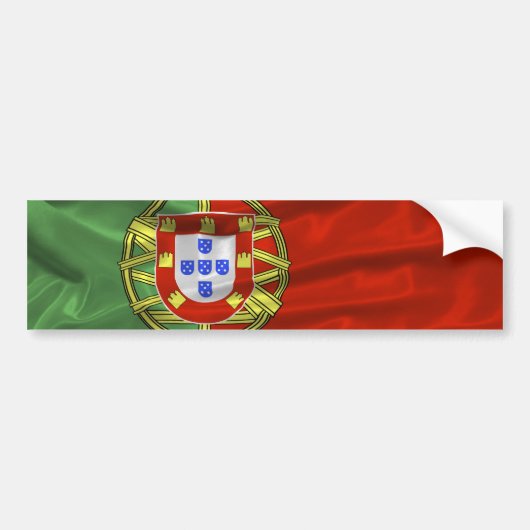Bumpersticker Portugese vlag (Voorkant)