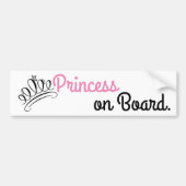 Bumpersticker "Princess on board" (Voorkant)