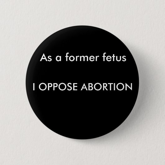 bumpersticker pro life ronde button 5,7 cm (Voorkant)