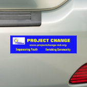 Bumpersticker projectwijziging (Op auto)