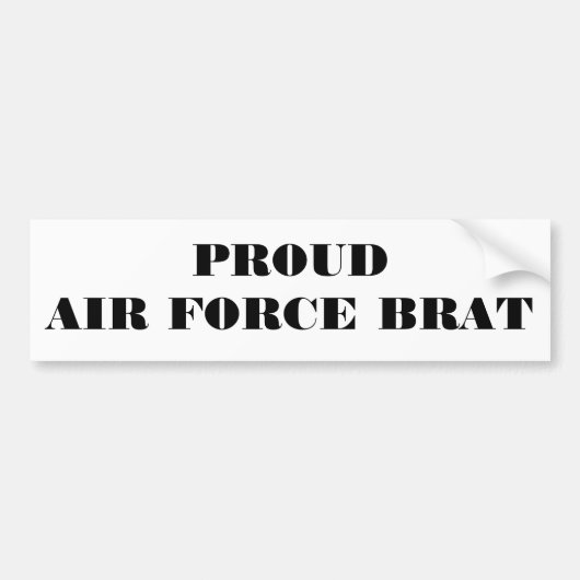 Bumpersticker Proud Air Force Brat (Voorkant)