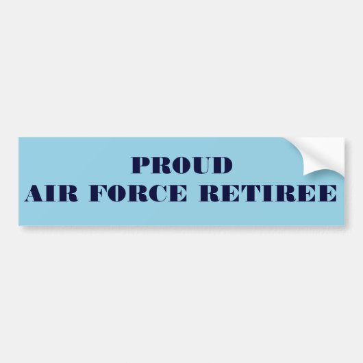 Bumpersticker Proud Air Force Retiree (Voorkant)