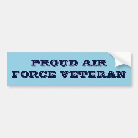 Bumpersticker Proud Air Force Veteran (Voorkant)