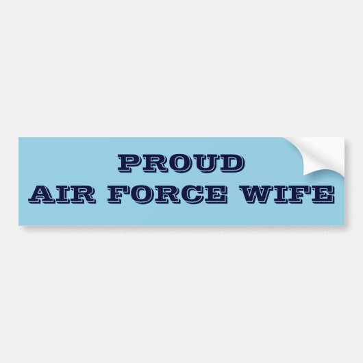 Bumpersticker Proud Air Force Wife (Voorkant)